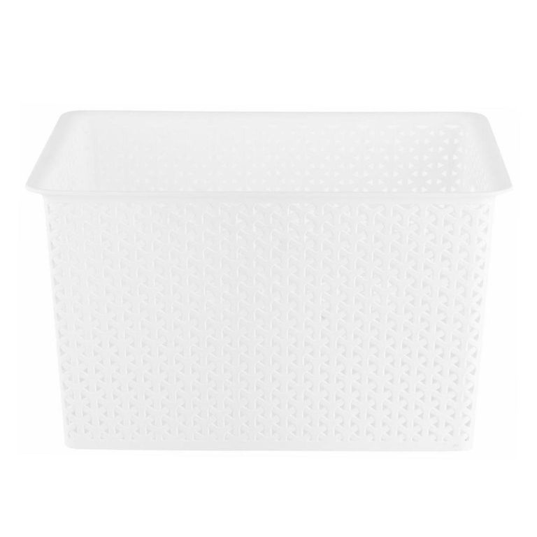 Canasto Ratán 35x24x47 cm 35 l Blanco