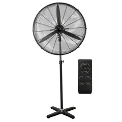 AIROLITE - Ventilador de pedestal mural industrial 30" negro