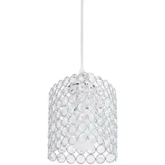 JUST HOME COLLECTION - Lámpara Colgante Ovar Acero Incoloro/Transparente 14 cm