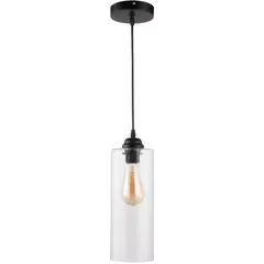 JUST HOME COLLECTION - Lámpara de Colgar Brest Acero Incoloro/Transparente 40 W 12 cm