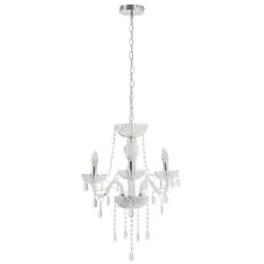 JUST HOME COLLECTION - Lámpara de colgar Vidrio y metal Auriga Blanca
