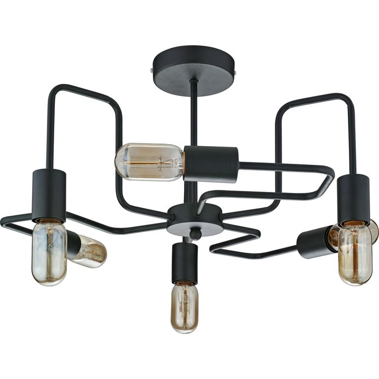 Lámpara Techo Thebes 6 Luces Acero