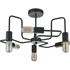 JUST HOME COLLECTION - Lámpara Techo Thebes 6 Luces Acero