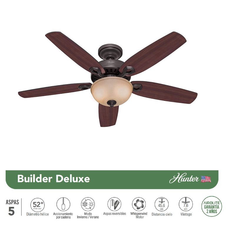Ventilador de techo Builder Deluxe 52" (132 cm)