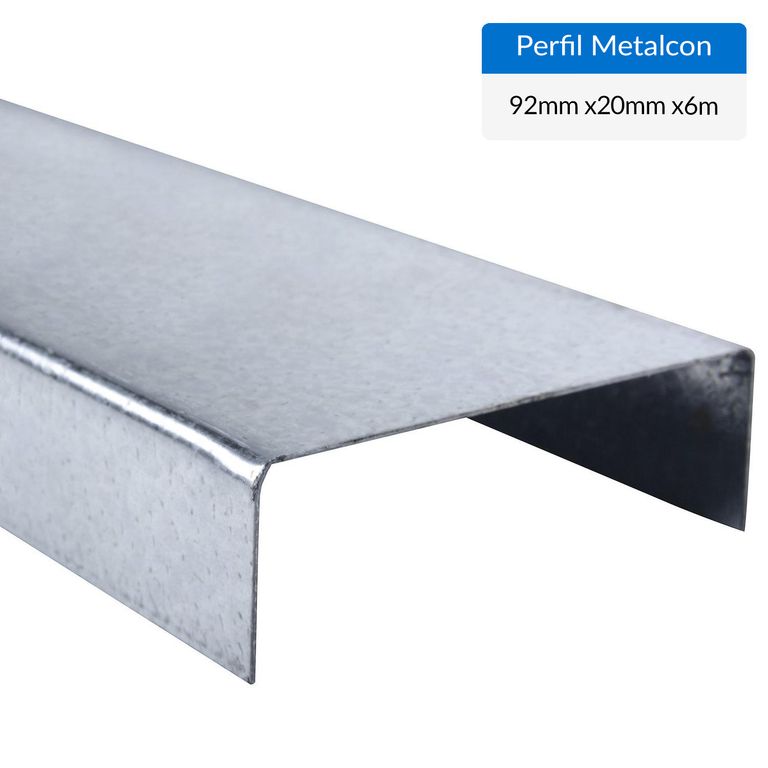 Perfil U Metalcon Estructural Metal 92x20x0.85 mm 6 m