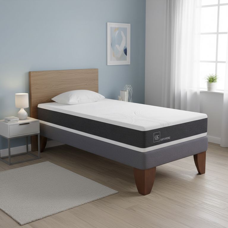 CIC Cama Europea New Ortopedic 1 Plaza + Almohada
