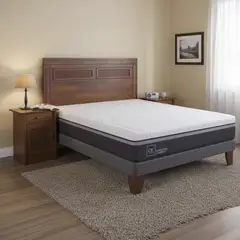 CIC - Cama Europea Ortopedic Advance 2 Plazas Bn + Muebles