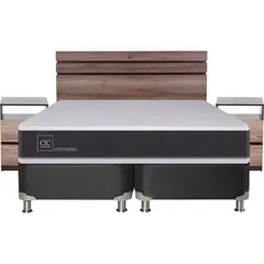 CIC - Box Spring New Ortopedic 2 plazas BD + muebles