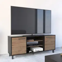 TUHOME - Rack de TV 65 " 155x40x61 Wengue/miel