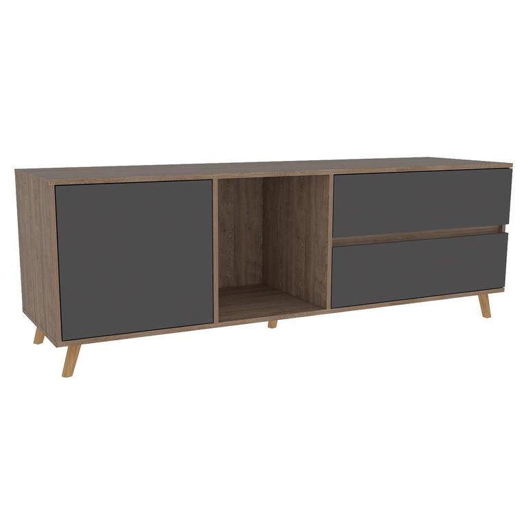 Rack de TV 60" 158,4x38x58,4 Miel/plomo