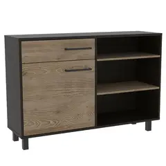 TUHOME - Buffet 120,1x35,3x81,4 cm Wengue/miel