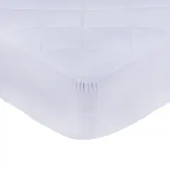 MASHINI - Cubrecolchón Elasticado 1.5 plazas Blanco