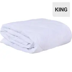 MASHINI - Cubrecolchón Ajustable King Blanco