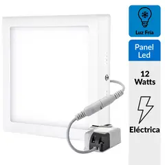 HB LEDS - Panel Led sobrepuesto cuadrado 12 W Fría