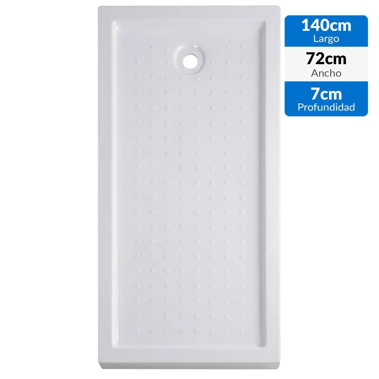 Receptaculo rectangular acrilico 140x72x7cm
