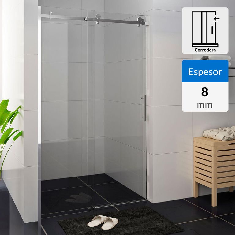 Mampara de baño deslizable 150x190cm 8mm