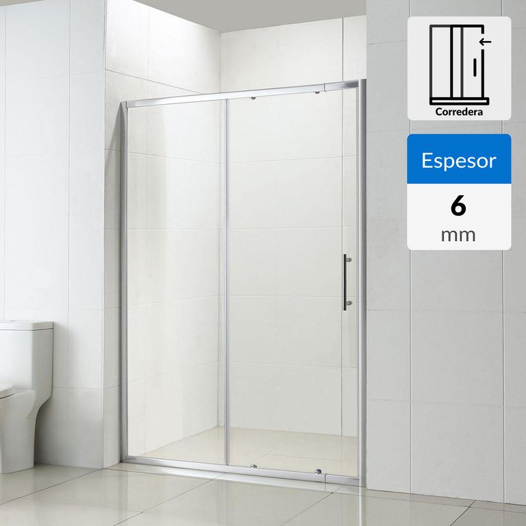 Mampara ajustable 6mm 135-150x185cm