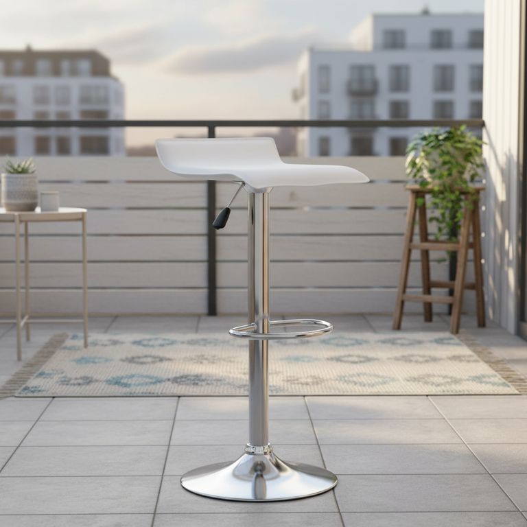 Silla Bar Enzo Blanco 65.5x38x40.5 cm