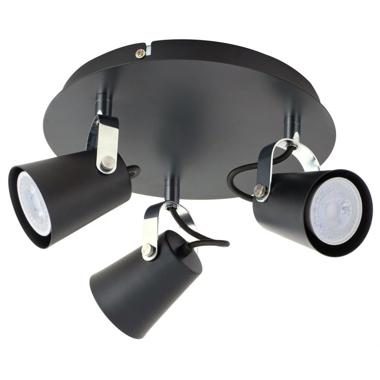 Barra Led Aurus 3 Luces Metal Negro