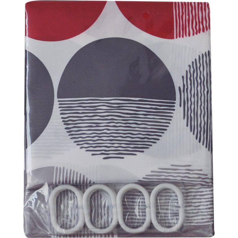 Cortina de baño Circular poliéster 180x180 cm
