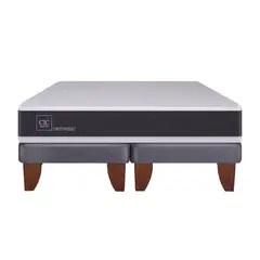 CIC - Cama Europea 2 plazas Base Dividida blanco