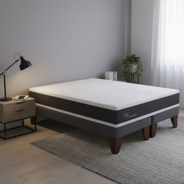 CIC Cama 2 plazas Europea Base Dividida Blanco