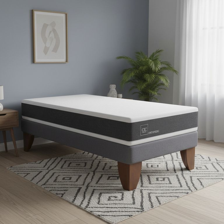 CIC Cama 1 plaza Europea Ortopedic Gris