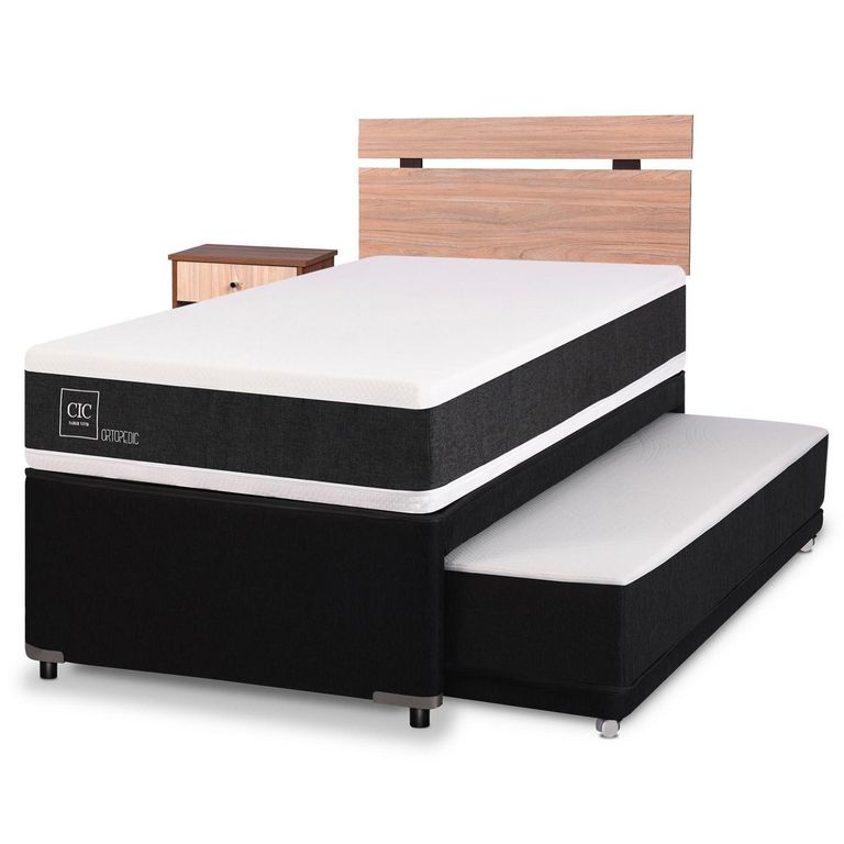 CIC Cama Nido Ortopedic 1.5 Plazas + Muebles