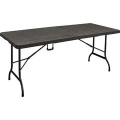 NORTHWEST - Mesa Plegable Diseño Madera Rectangular 180 cm Marrón