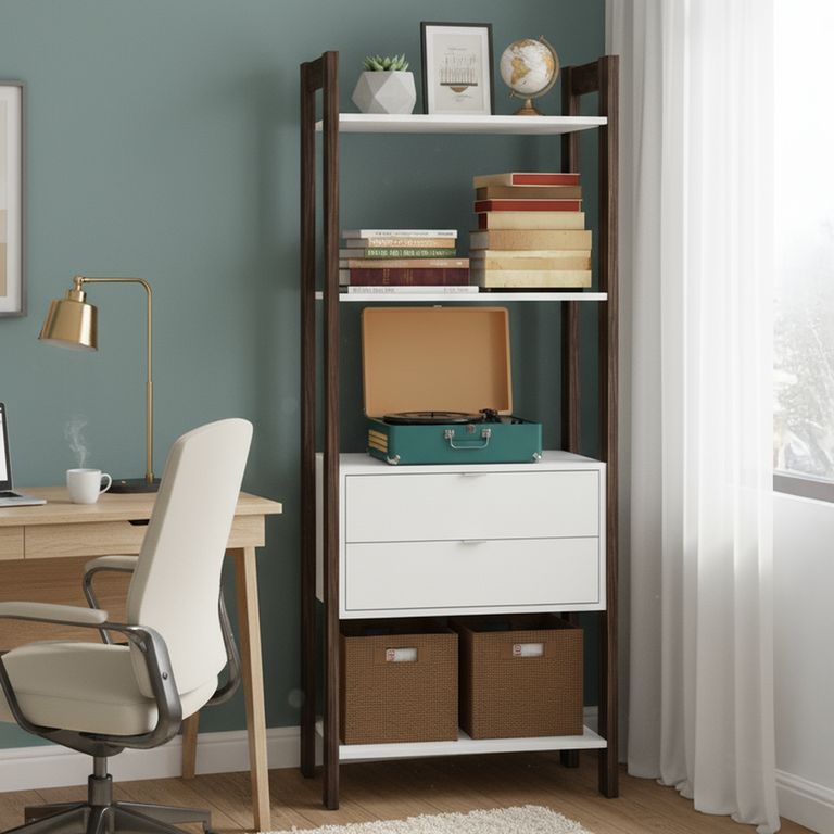 Gabinete MDF 4 Nivel(es) 65x165.5x35 cm Blanco