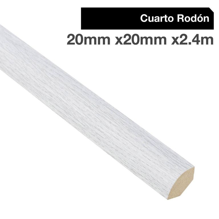 Pack 4 unidades Moldura 1/4 Rodón MDF Evoke Concrete 20 mm 2x240 cm