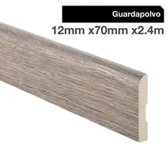 MAFORSA - Pack 4 unidades Guardapolvo MDF Roble Gris 70 mm 1.2x240 cm