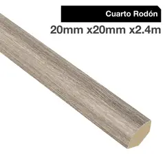 MAFORSA - Pack 4 unidades Moldura 1/4 Rodón MDF Kobe Walnut 20 mm 2x240 cm