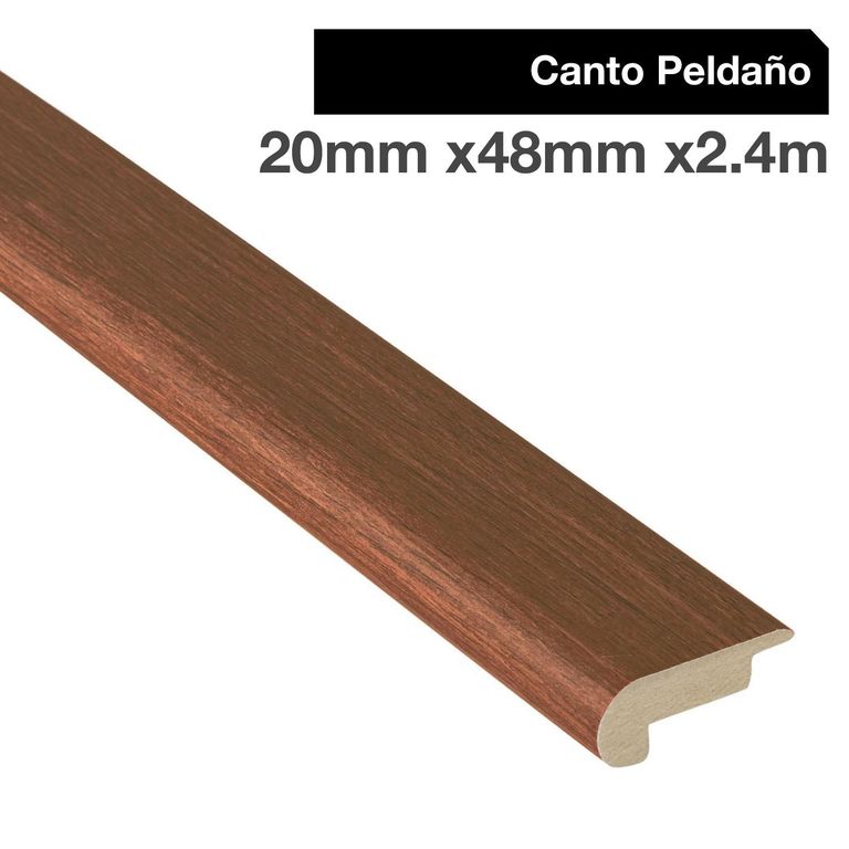 Pack 2 unidades Canto Peldaño MDF Cedro Rojo 48 mm 2x240 cm