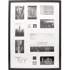 VGO - Marco madera collage negro 50x70 cm