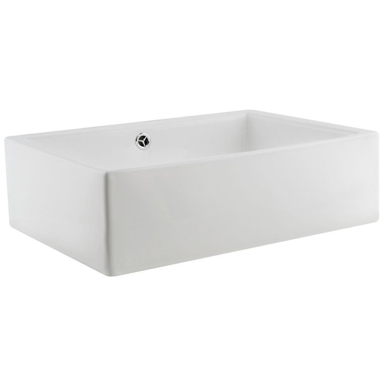 Lavamanos Sobrepuesto Forma Rectangular Loza 51x15.5x36 cm Blanco