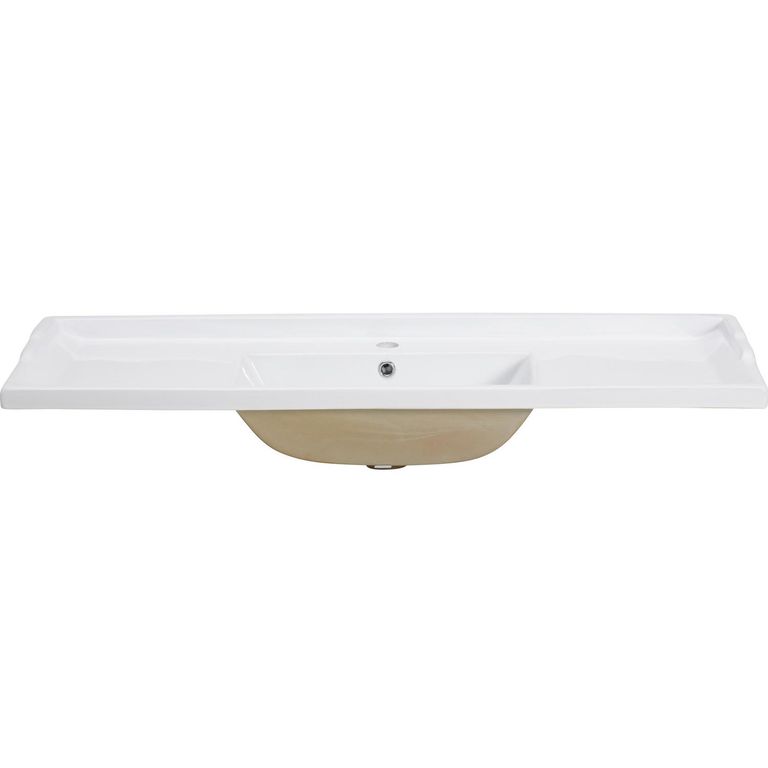 Cubierta Vanitorio Forma Rectangular Loza 120x19x47 cm Blanco