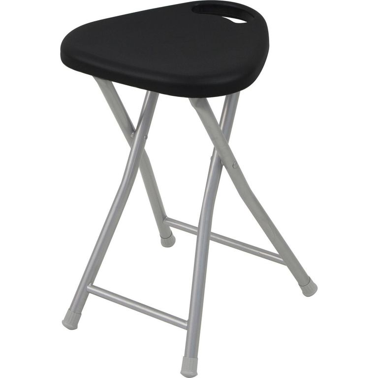Banco Plegable con Asa Negro 45x30x31 cm