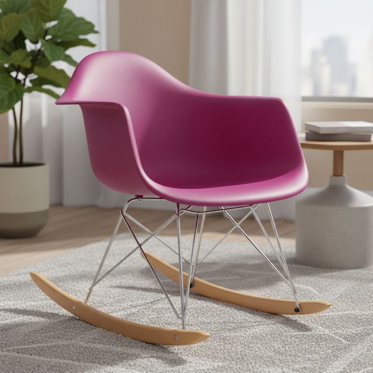 Silla Mecedora Morado 68.5x62.5x50 cm