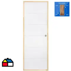 IGAL - Puerta Terciado Huilo precolgada Dual con perforación blanca