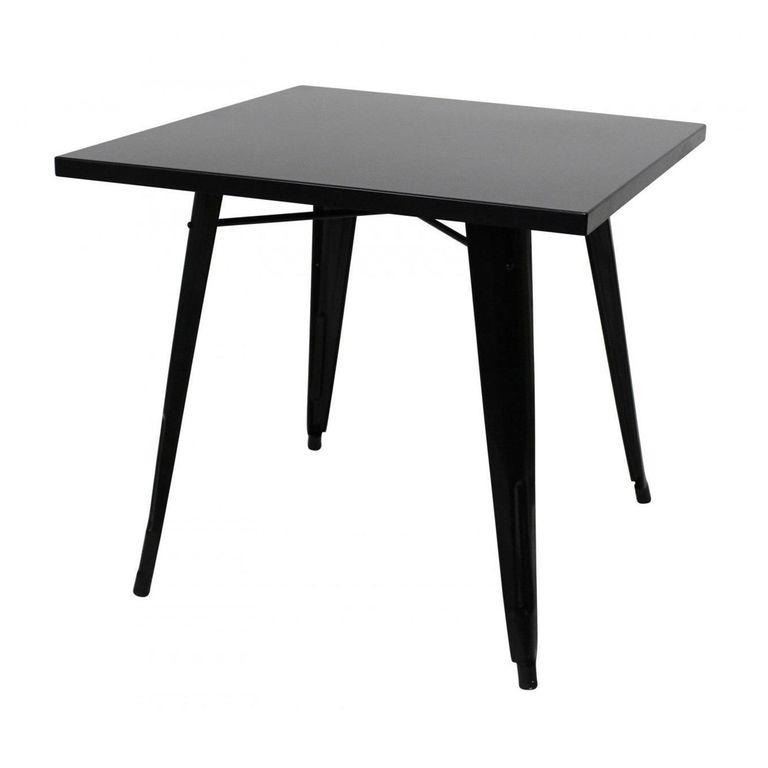Mesa tolix 80x80 negro mate