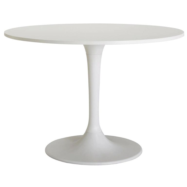 Mesa redonda 90 cm réplica blanca lacada