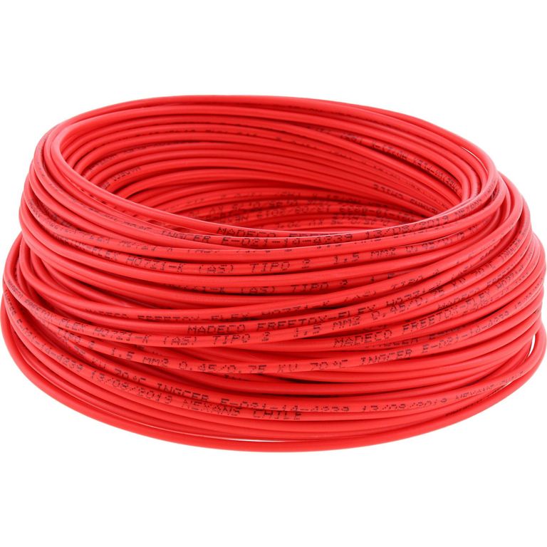 Cable Libre de Halógenos H07Z1-K 1x1,5 mm2 Rojo 50 metro(s)