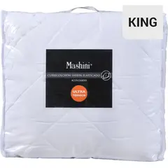 MASHINI - Cubrecolchón sherpa king blanco