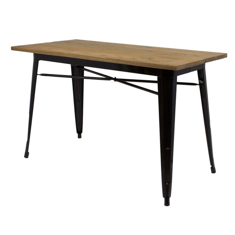 Mesa 180x80x75 cm negro mate