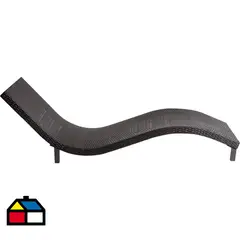 HOME COLLECTION GARD - Reposera Curva Rattan Sintético Chocolate