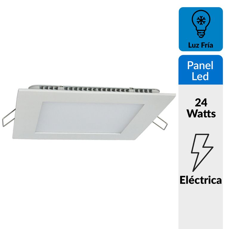 Panel LED embutido cuadrado 24W frío