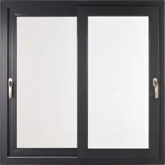 TERMOHOME - Ventana corredera 100x100 cm termopanel PVC grafito