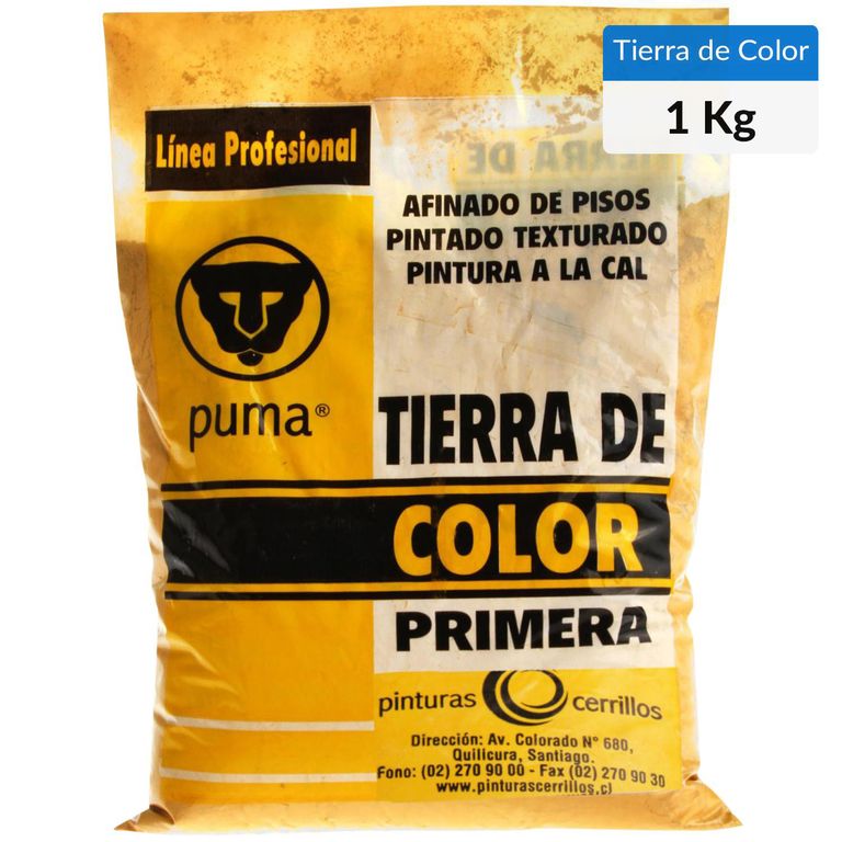 Tierra De Coloración Amarilla 1 Kg Para Cemento Y Cal