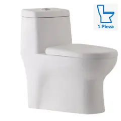 DOMSA - Sanitario One piece a Piso 30,5 cm 6 Litros SD8005-300-B Blanco